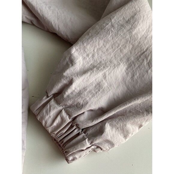 PULL & BEAR Windbreaker Full Zip Hooded Dusty Rose Jacket Women’s Sz S - Picture 15 of 15